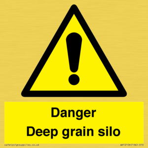 Danger Deep grain silo